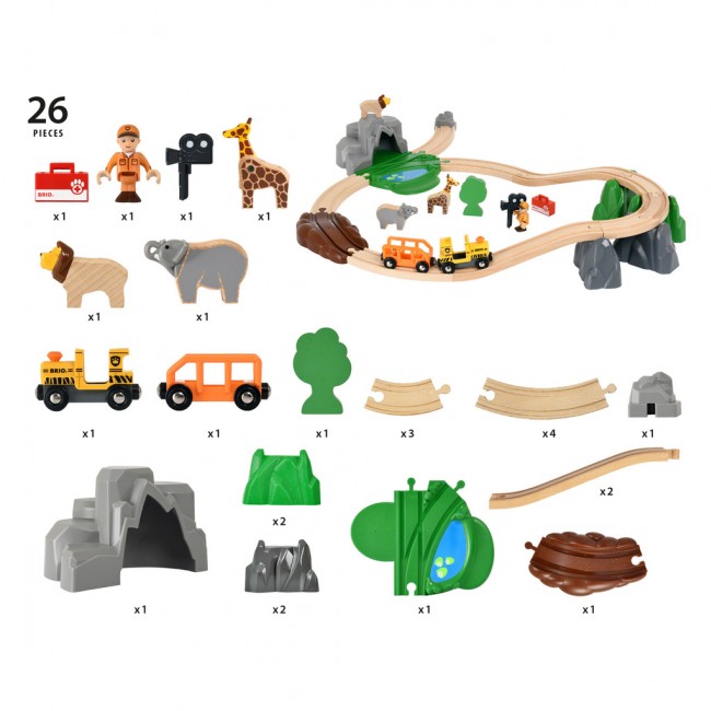 Kolejka Drewniana Safari BRIO World