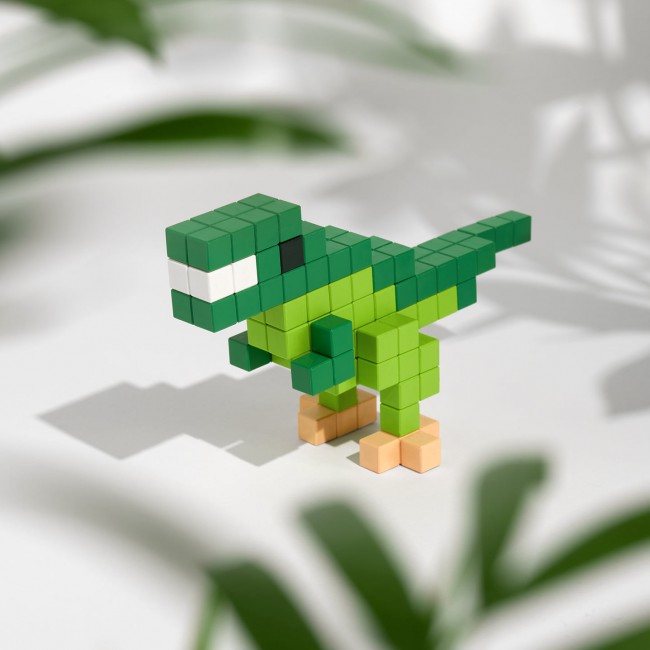 Klocki magnetyczne Pixio - Mini Dinos