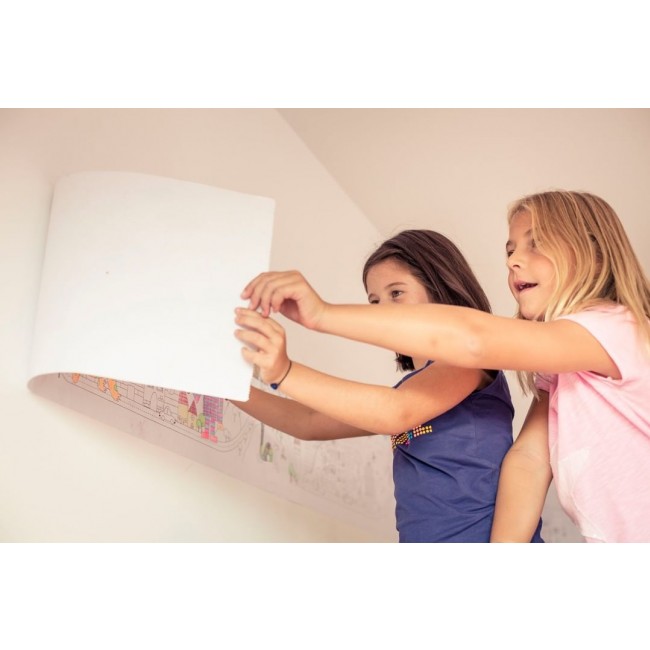 Przyklejana kolorowanka w rolce 4 metry Apli Kids - Słodki świat