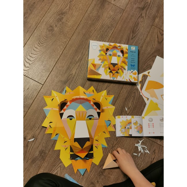 Zestaw artystyczny składanka w 3D Djeco - Lew