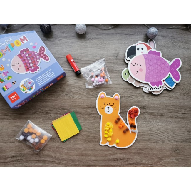 Mój pierwszy zestaw artystyczny Apli Kids - Pompony