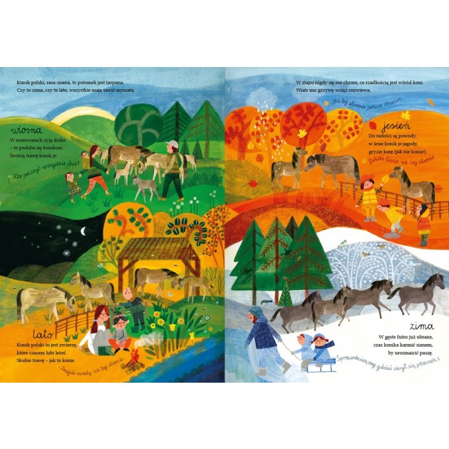 Książka "Opowiem ci, mamo, co robią konie" wydawnictwo Nasza Księgarnia