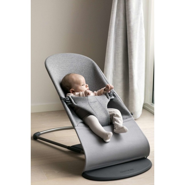 Leżaczek BABYBJORN BLISS 3D - Jasny Szary Jersey