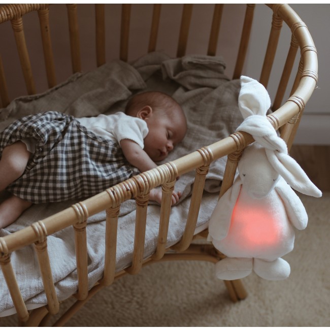 Szumiący królik z lampką Moonie - Cream