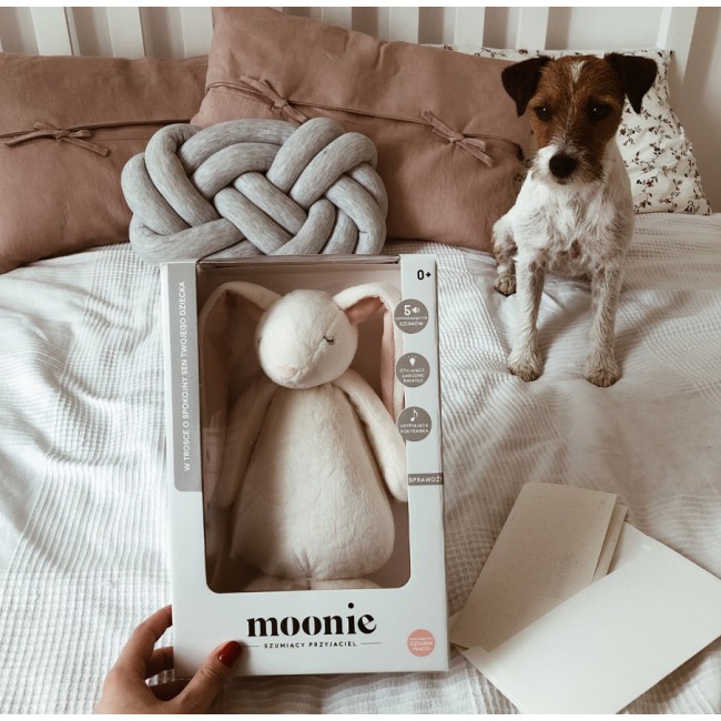Szumiący królik z lampką Moonie - Cream