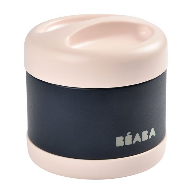 Pojemnik - termos obiadowy ze stali nierdzewnej 500 ml Beaba - light pink/night blue