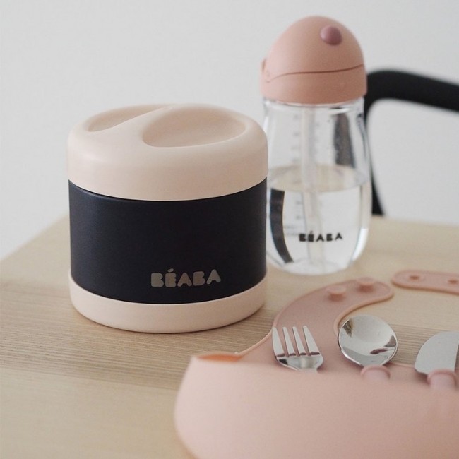 Pojemnik - termos obiadowy ze stali nierdzewnej 500 ml Beaba - light pink/night blue