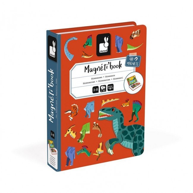 Magnetyczna układanka Magnetibook Janod - Dinozaury