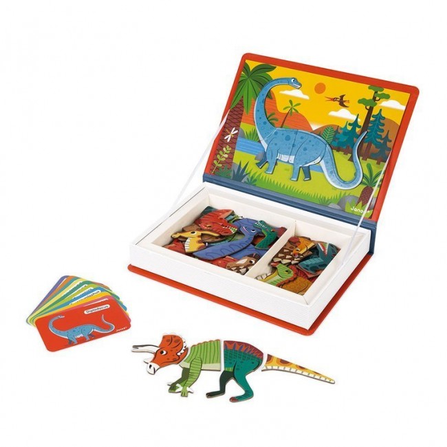 Magnetyczna układanka Magnetibook Janod - Dinozaury