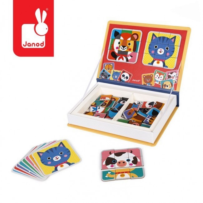 Magnetyczna układanka Magnetibook Janod - Puzzle zwierzątka