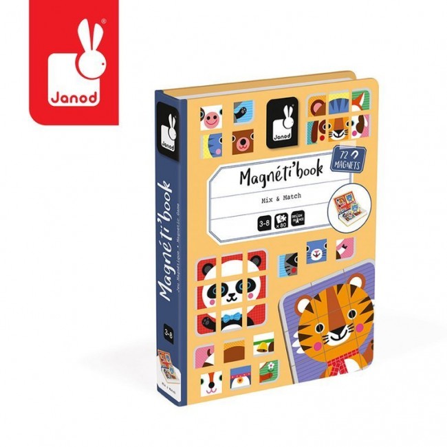 Magnetyczna układanka Magnetibook Janod - Puzzle zwierzątka