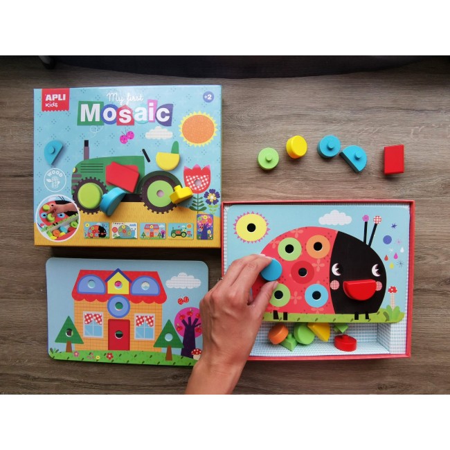 Moja pierwsza drewniana mozaika Apli Kids