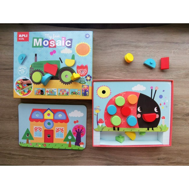 Moja pierwsza drewniana mozaika Apli Kids