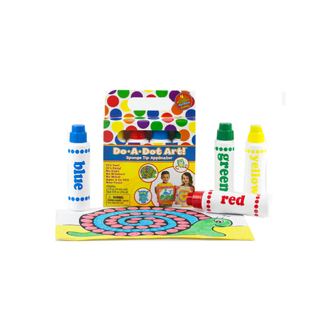 Duże Flamastry Kropkowe Do-A-Dot Art - Podstawowe Kolory
