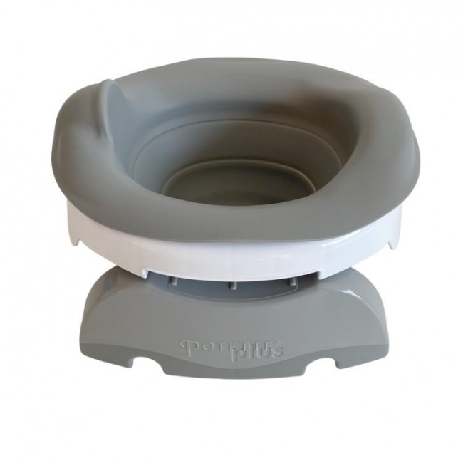 Składany silikonowy wielorazowy wkład na nocnik Potette Plus - szary