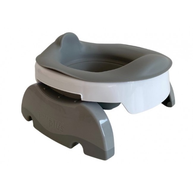 Składany silikonowy wielorazowy wkład na nocnik Potette Plus - szary