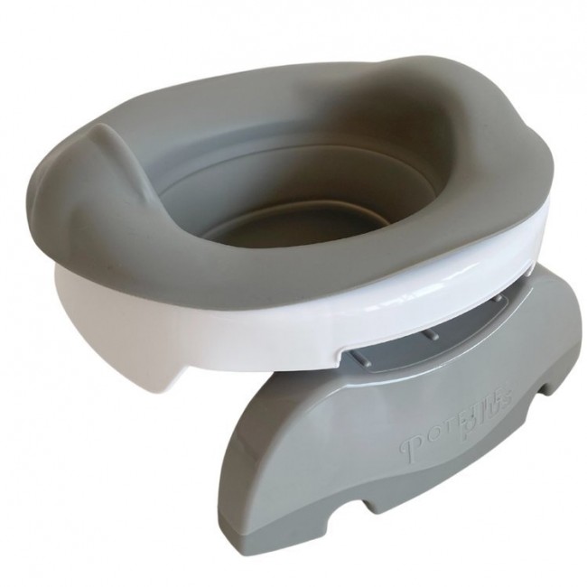 Składany silikonowy wielorazowy wkład na nocnik Potette Plus - szary