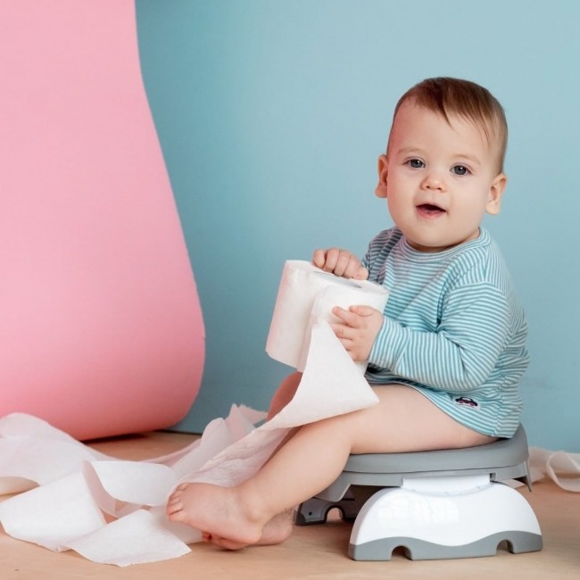 Składany silikonowy wielorazowy wkład na nocnik Potette Plus - szary