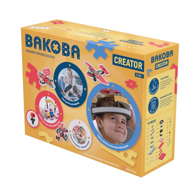 Piankowe klocki konstrukcyjne Bakoba - Creator box 74el.