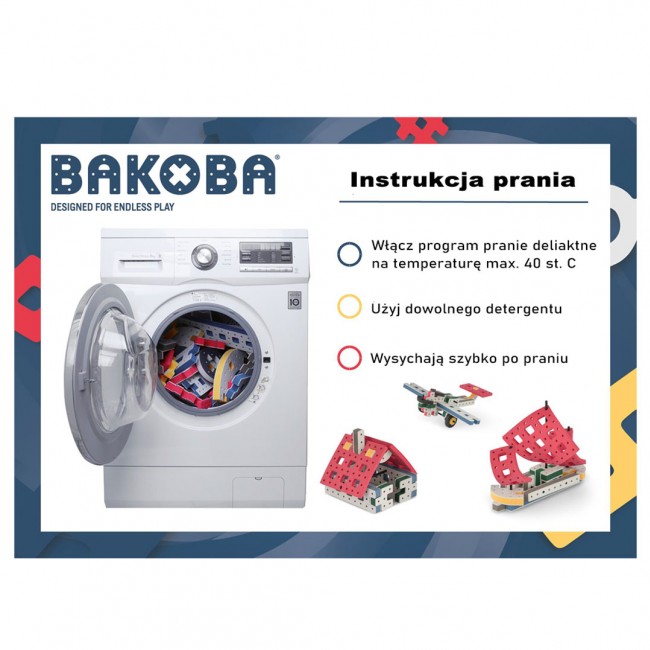 Piankowe klocki konstrukcyjne Bakoba - Creator box 74el.