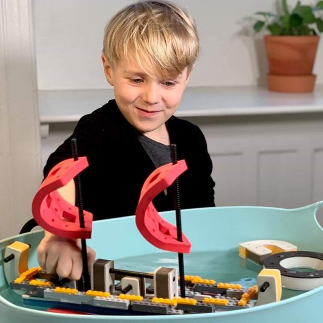 Piankowe klocki konstrukcyjne Bakoba - Inventor box 65el.