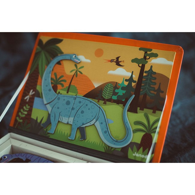 Magnetyczna układanka Magnetibook Janod - Dinozaury