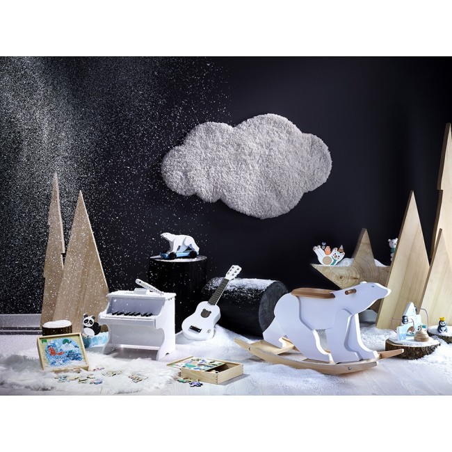 Pianino dla dzieci z nutami Vilac - białe