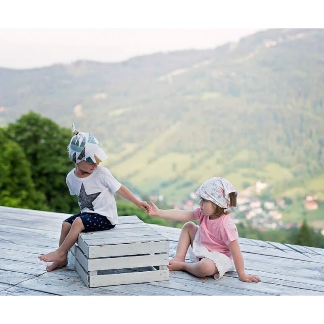 Bambusowa chustka z daszkiem wiązana Samiboo - Carmel Vintage