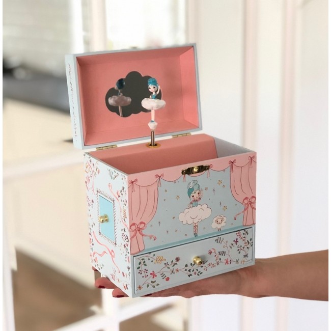 Szkatułka z pozytywką Djeco - Ballerina na scenie