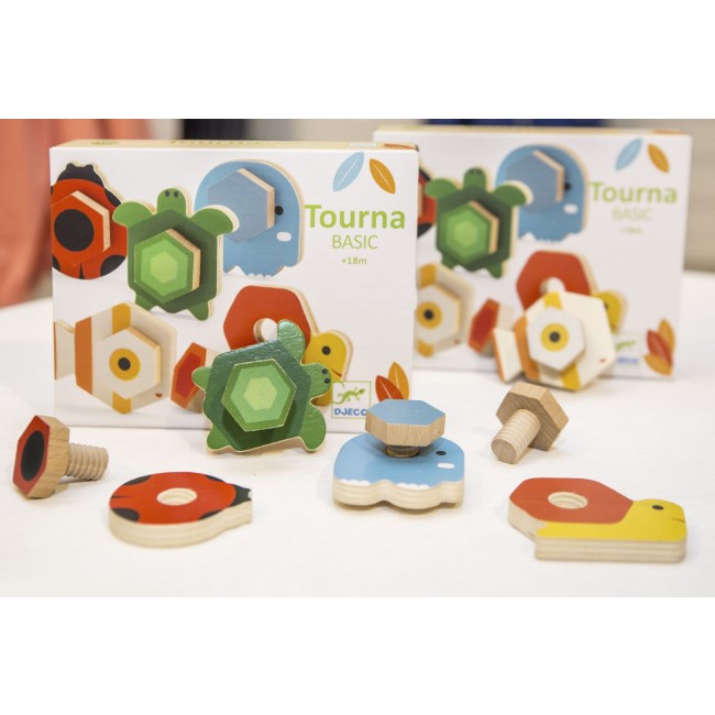 Drewniana zabawka Śruby Djeco - Zwierzątka 10 szt.