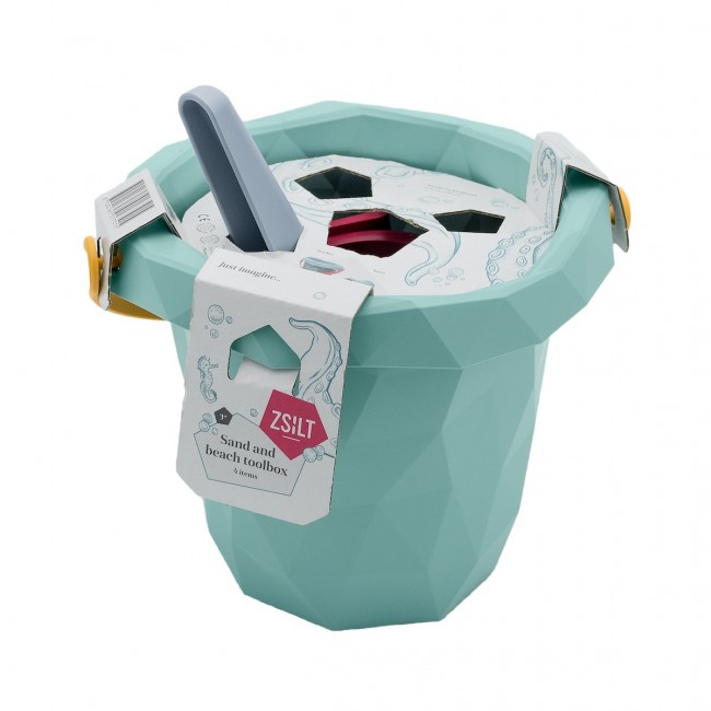 Zestaw zabawek do piasku w wiaderku Zsilt - 3 lata +
