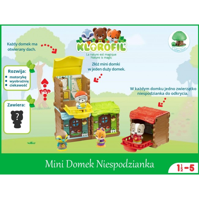 Mini Domek Niespodzianka Klorofil - niebieski
