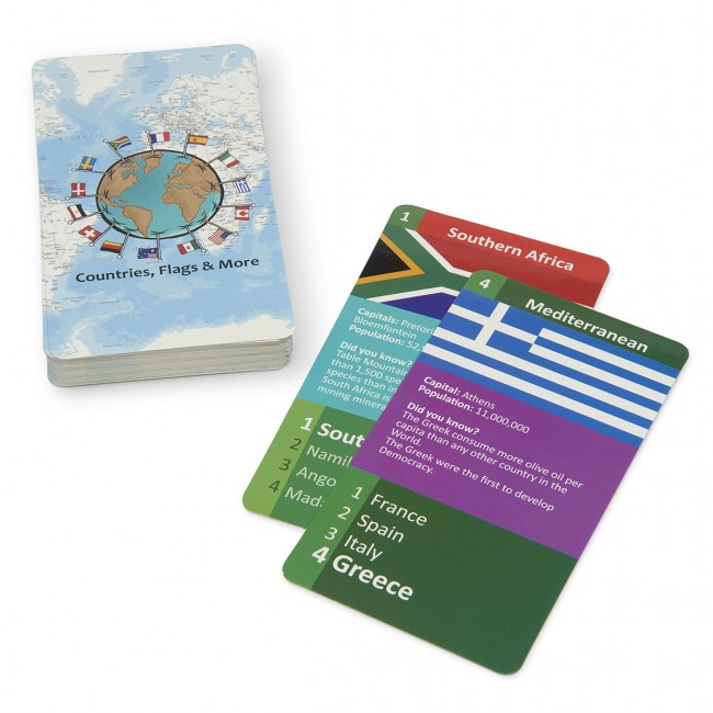 Podróżna gra karciana Kwartet The Purple Cow - Go Fish Kraje, Flagi