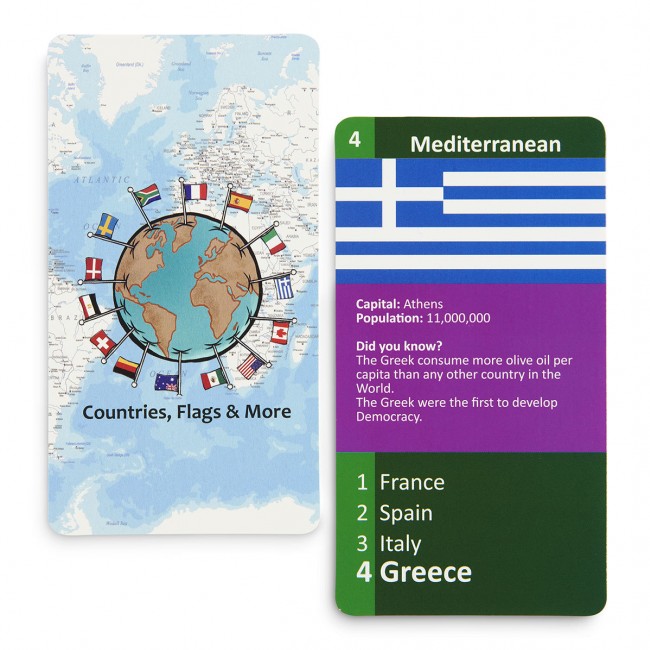 Podróżna gra karciana Kwartet The Purple Cow - Go Fish Kraje, Flagi