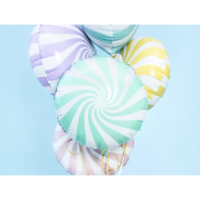 Balon foliowy Party Deco - Cukierek miętowy 35cm