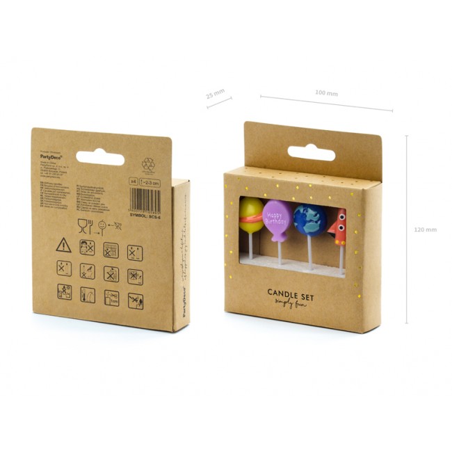 Świeczki urodzinowe Party Deco - Kosmos