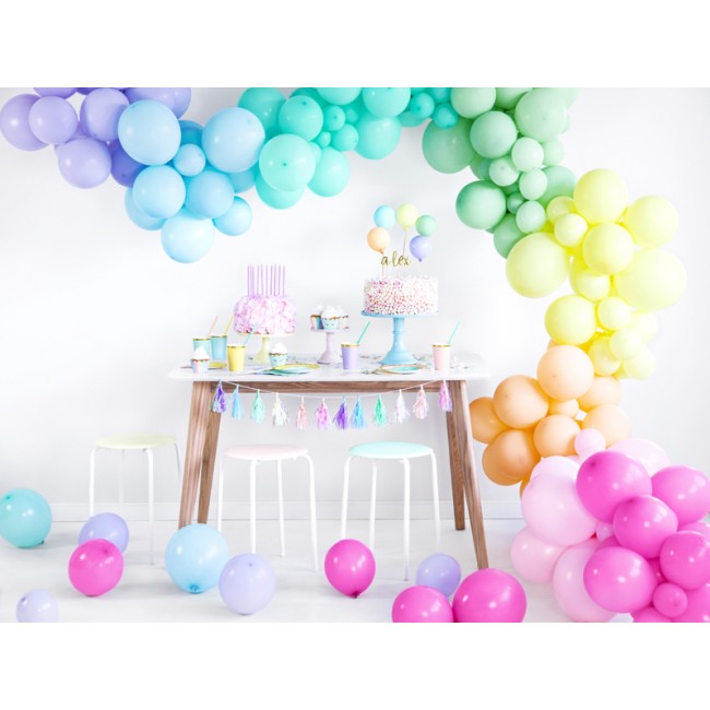 Świeczki urodzinowe Party Deco gładkie 14cm - jasny liliowy