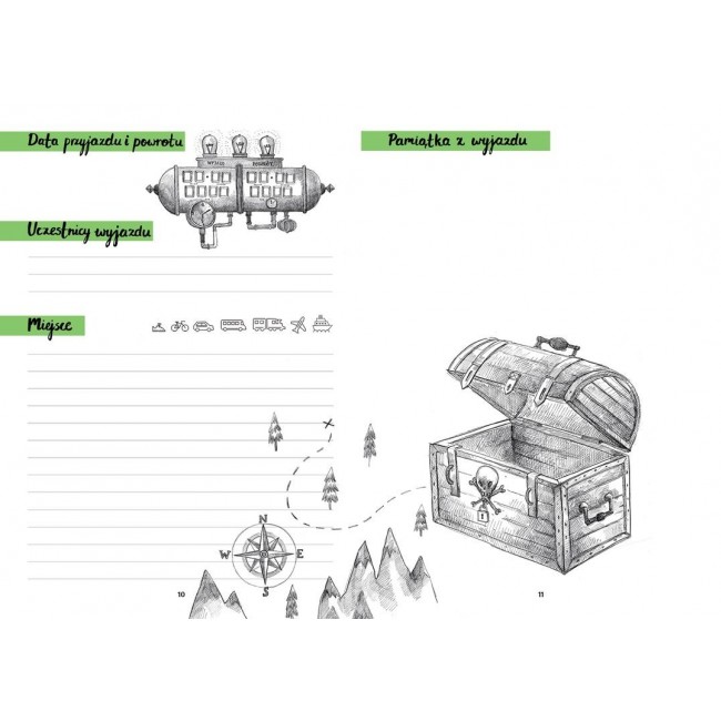 Książka "Podróżnik. Zeszyt wspomnień" wydawnictwo Zuzu Toys