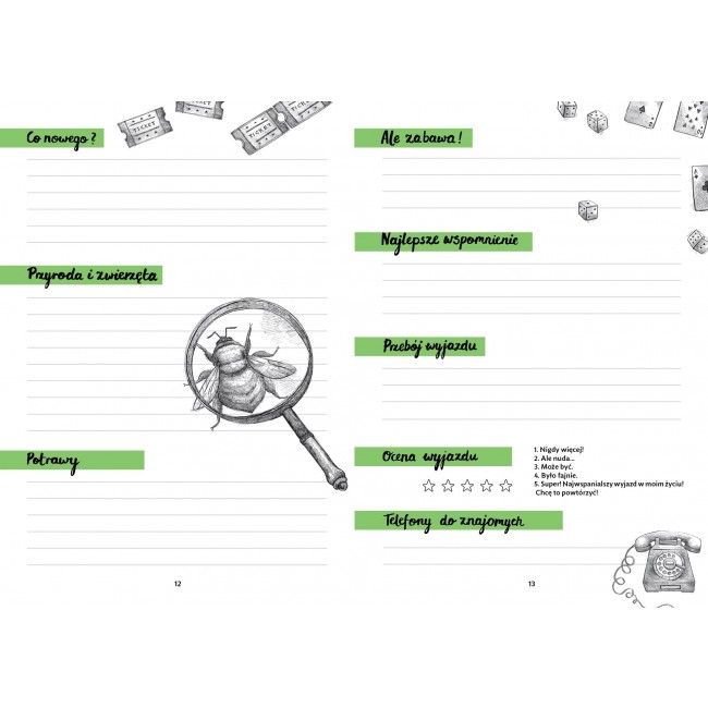 Książka "Podróżnik. Zeszyt wspomnień" wydawnictwo Zuzu Toys