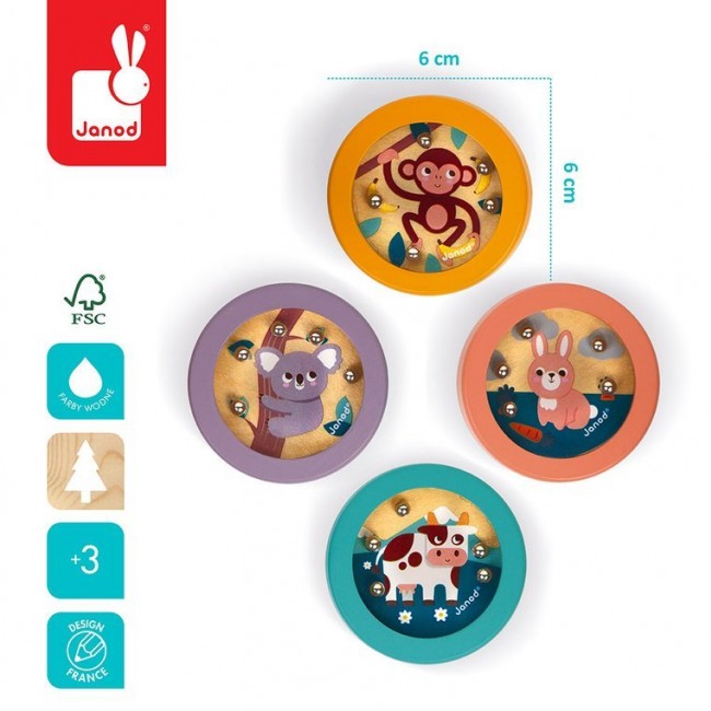 Gra zręcznościowa z kuleczkami Janod - Pocket 3+