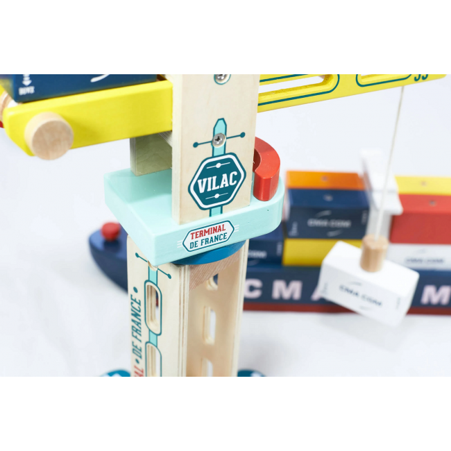 Dźwig drewniany dla dzieci Vilac