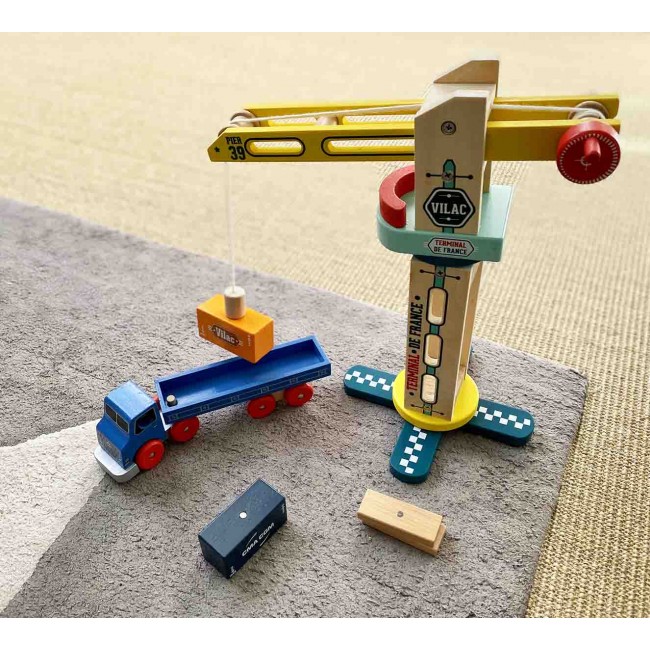 Dźwig drewniany dla dzieci Vilac