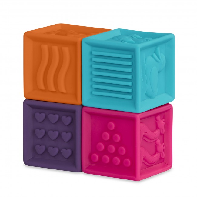 Miękkie klocki OneTwoSqueeze B. Toys - mały zestaw