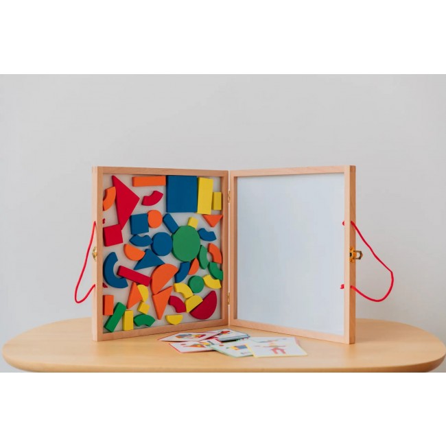 Drewniane magnesy Djeco układanka w walizce - Geoform