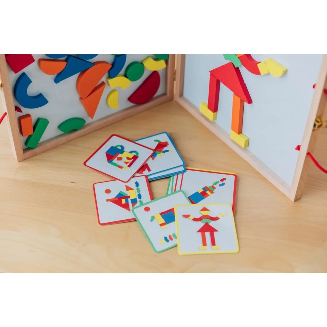 Drewniane magnesy Djeco układanka w walizce - Geoform