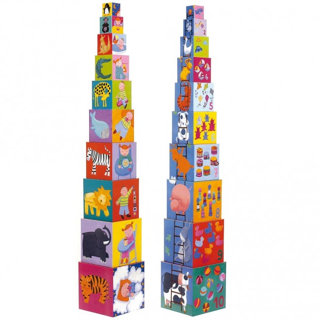Układanka Djeco - Piramida Zwierzaki