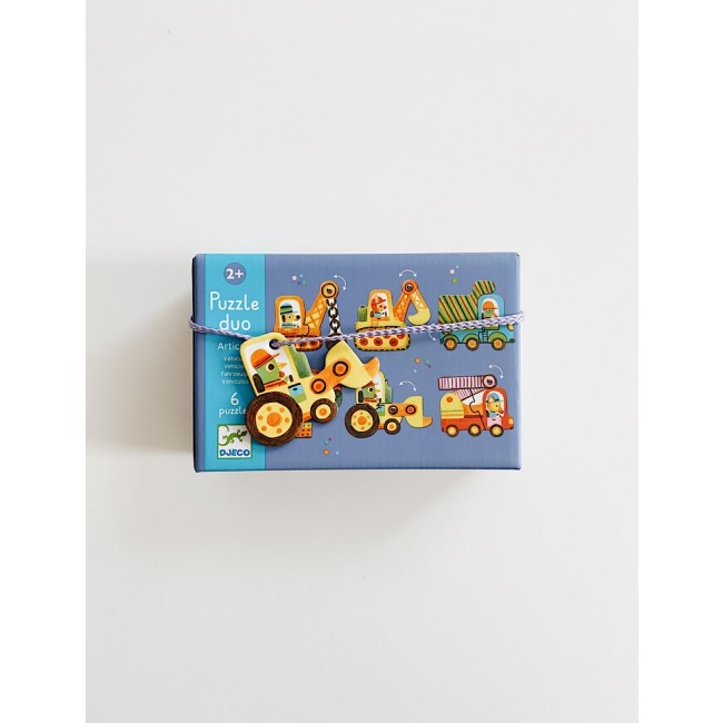 Ruchome puzzle Duo Djeco dla najmłodszych - Pojazdy