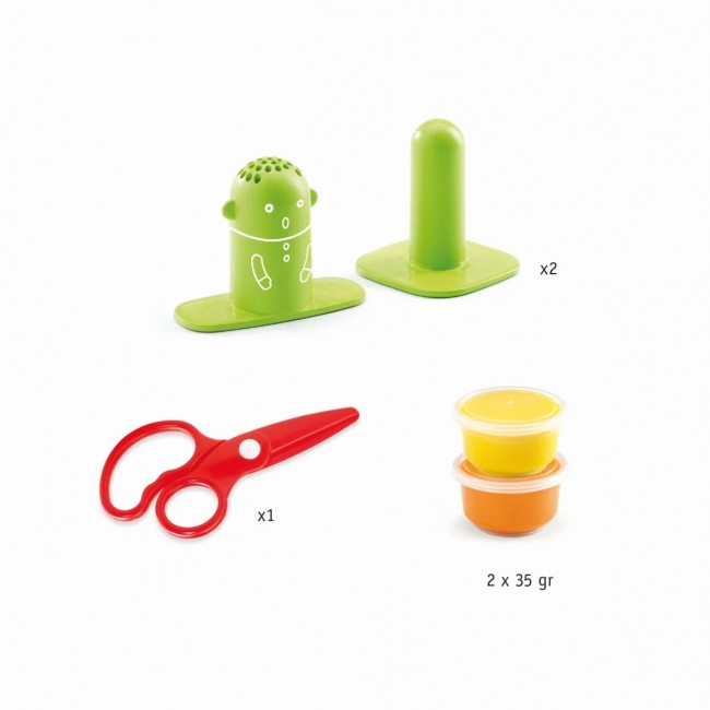 Zestaw z masą plastyczną Djeco - Salon fryzjerski