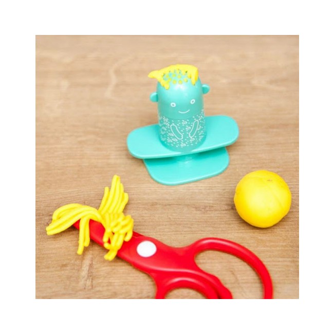 Zestaw z masą plastyczną Djeco - Salon fryzjerski