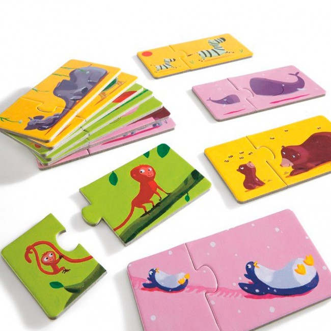 Puzzle Duo Djeco dla najmłodszych - Mamy i ich dzieci